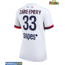 Paris Saint-Germain Warren Zaire-Emery #33 Auswärtstrikot Frauen 2025-26 Kurzarm
